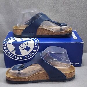 Birkenstock Gizeh BS Thong Sandals Blue Birko-Flor Regular Fit Sz 36 NEW